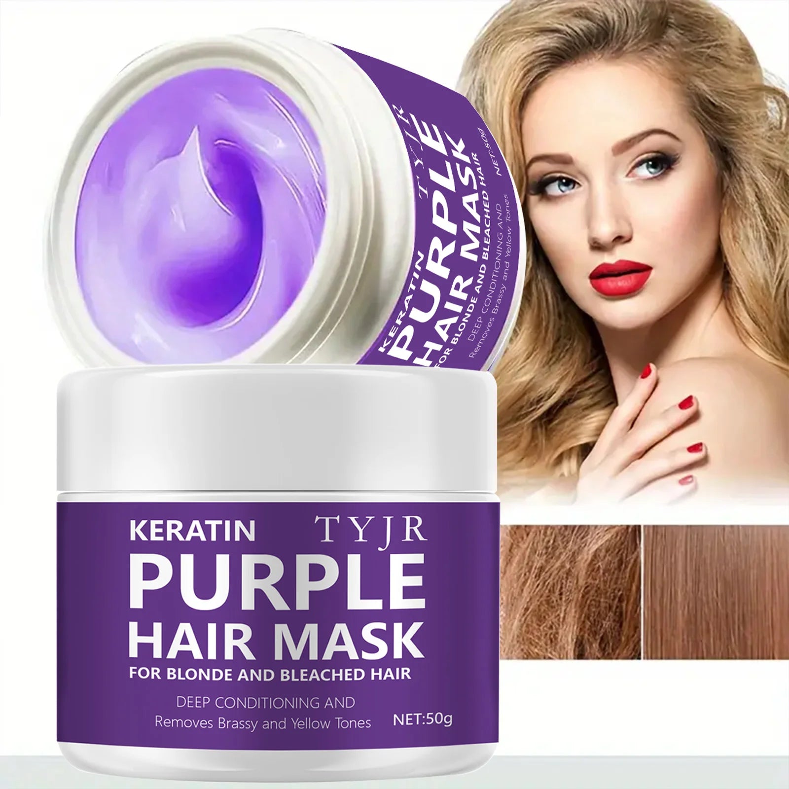 Purple Keratin Hair Mask – Repair & Smooth Damaged Hair 50g Keratin Hair Mask Oasis Select Default Title