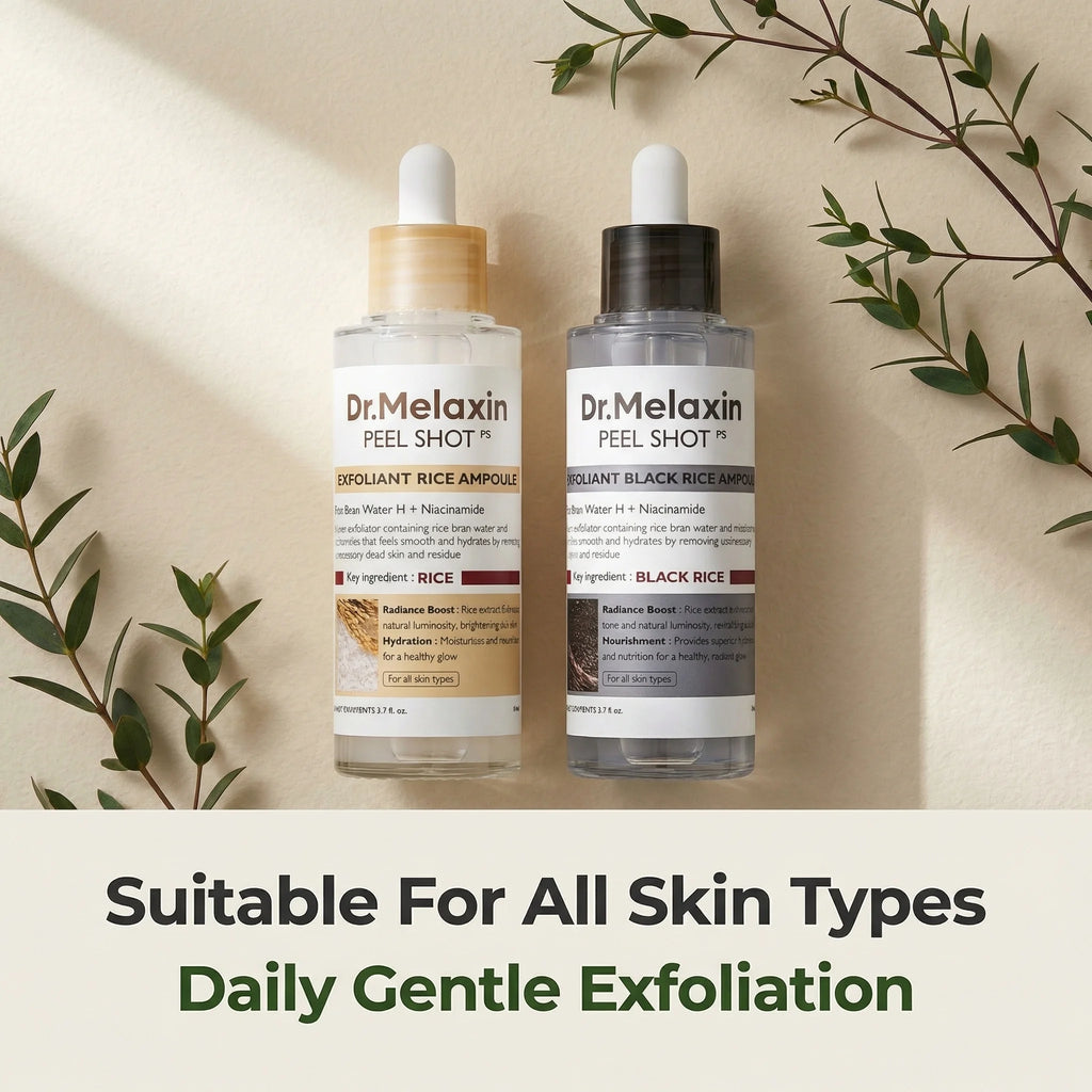 Black Rice Exfoliating Ampoule 80ml – AHA BHA & Niacinamide Exfoliating Face Serum Oasis Select