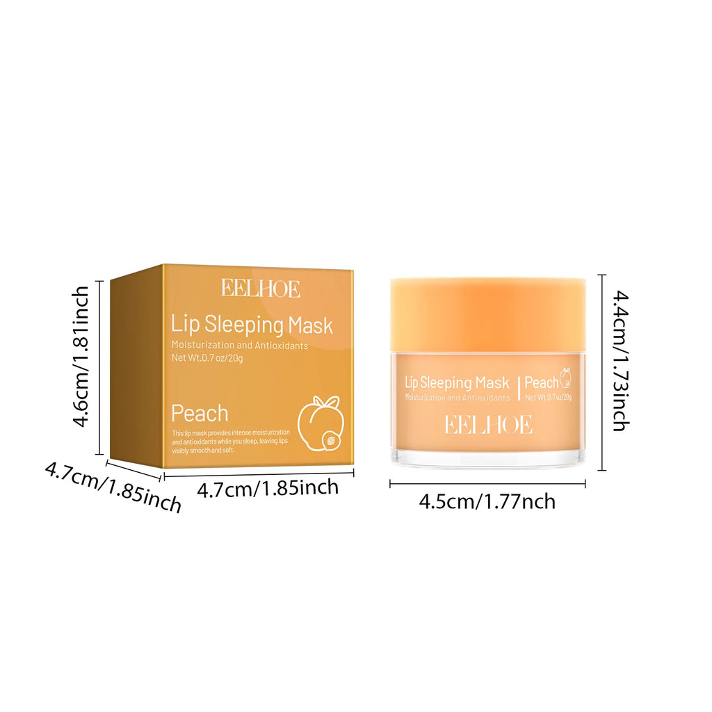 20g Peach Lip Sleeping Mask Deep Moisturizing Repairing Chapped Lips Nourishing Gentle Remove Dead Skin Enhance Smoothness Lip Care Mask Oasis Select