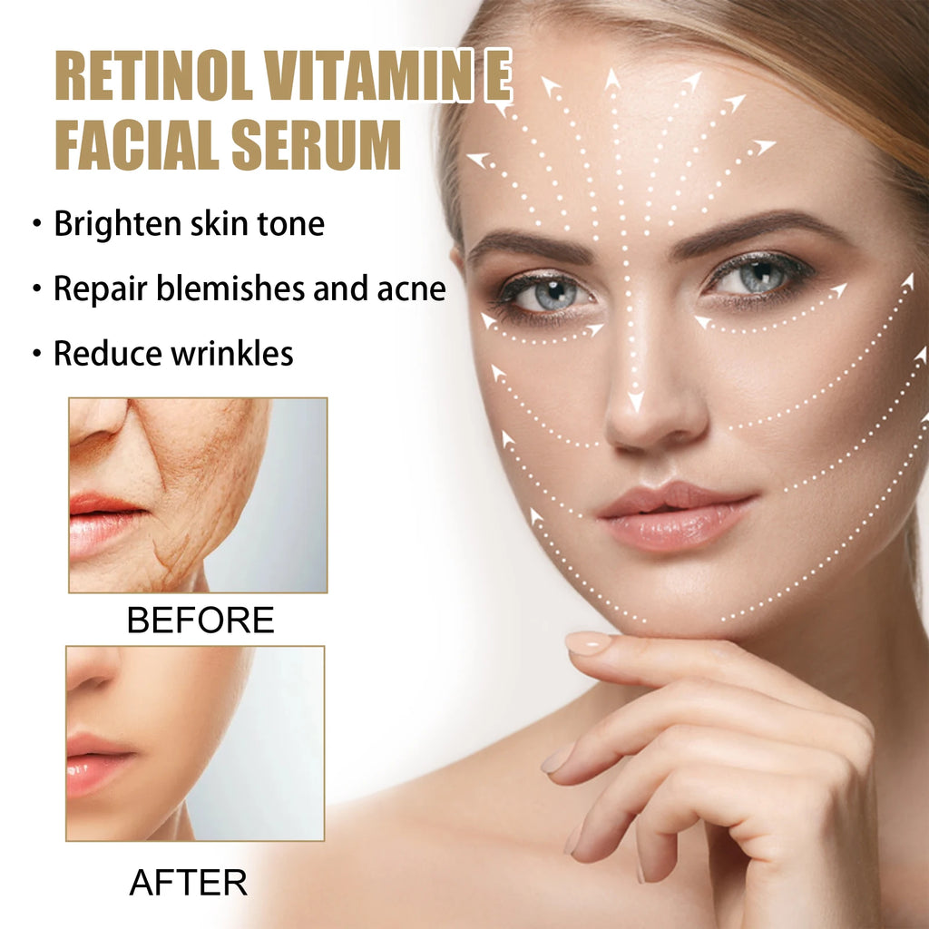 50ML Retinol Night Face Serum Moisturizing Improve Skin Elasticity Enhance Smoothness Glowing Anti-oxidant Beauty Skin Facial Serum Oasis Select