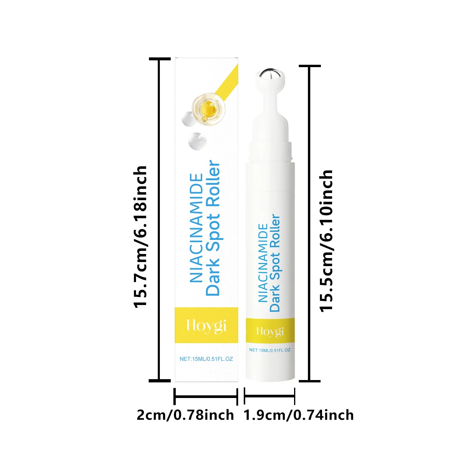 15ML Niacinamide Face Serum Roller Deep Moisturizing Improve Skin Texture Smoothing Quick Absorbed Nourishing Glowing Non-sticky Facial Serum Oasis Select