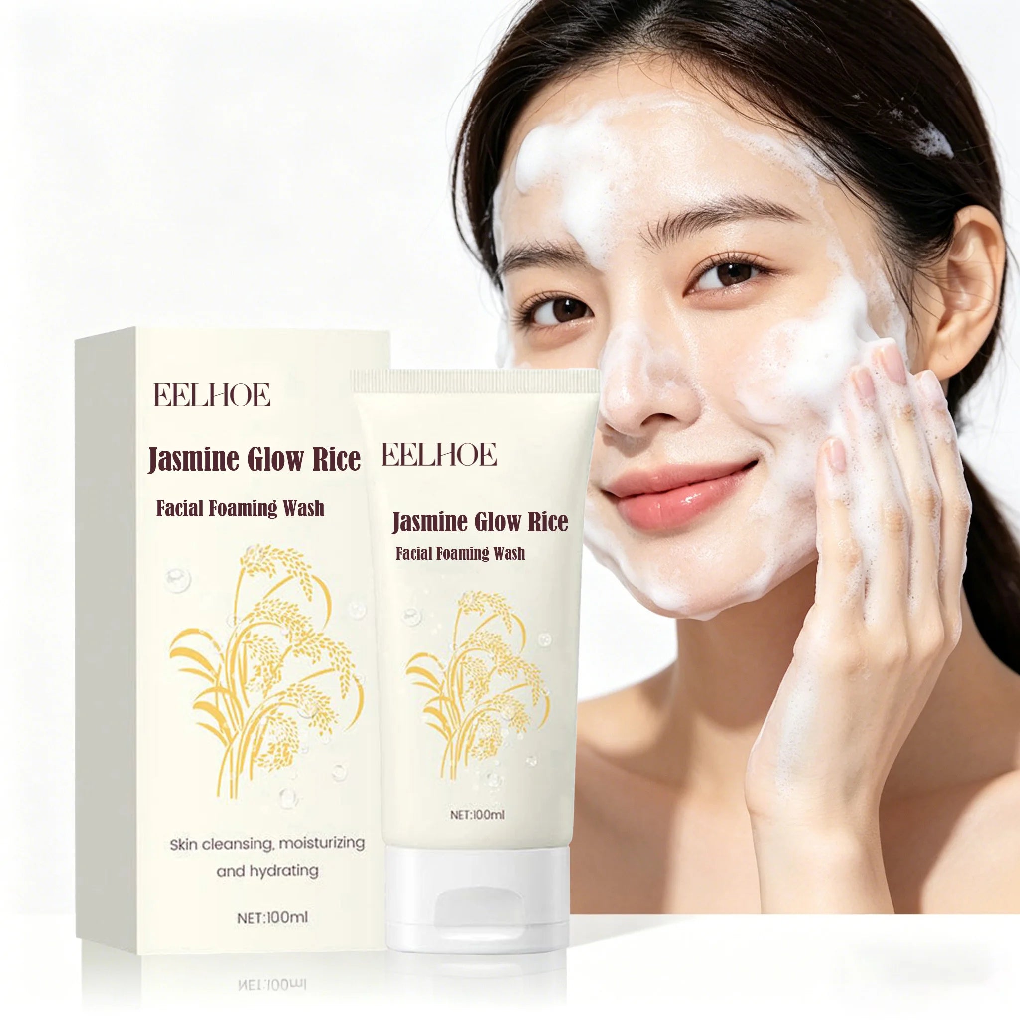100ML Jasmine Facial Wash Gentle Cleaning Skin Refine Pores Refreshing Oil Control Enhance Smoothness Hydrating Face Cleaner Oasis Select