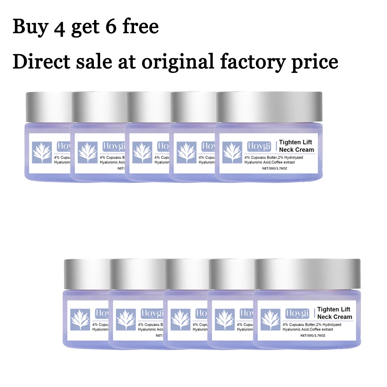 50g Neck Skin Care Cream Moisturizing Nourishing Pores Enhance Skin Elasticity Firming Refreshing Non-greasy Glowing Tightening Neck Lotion Oasis Select 10 pcs United States
