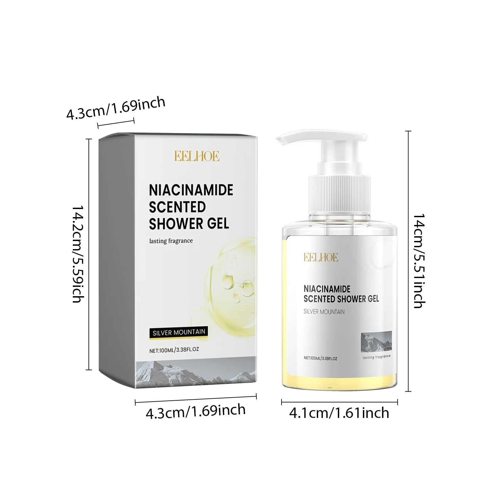 100ML Niacinamide Body Shower Gel Gentle Cleaning Skin Remove Dead Skin Pore Shrink Enhance Smoothness Glowing Body Washing Gel Oasis Select