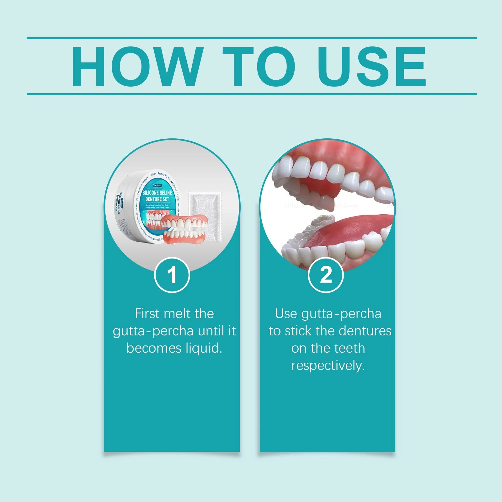 Oralhoe Silicone Material Fake Teeth Set Detachable Reusable Veneers Teeth Oral Health Care Soft Upper & Lower Braces Set Oasis Select