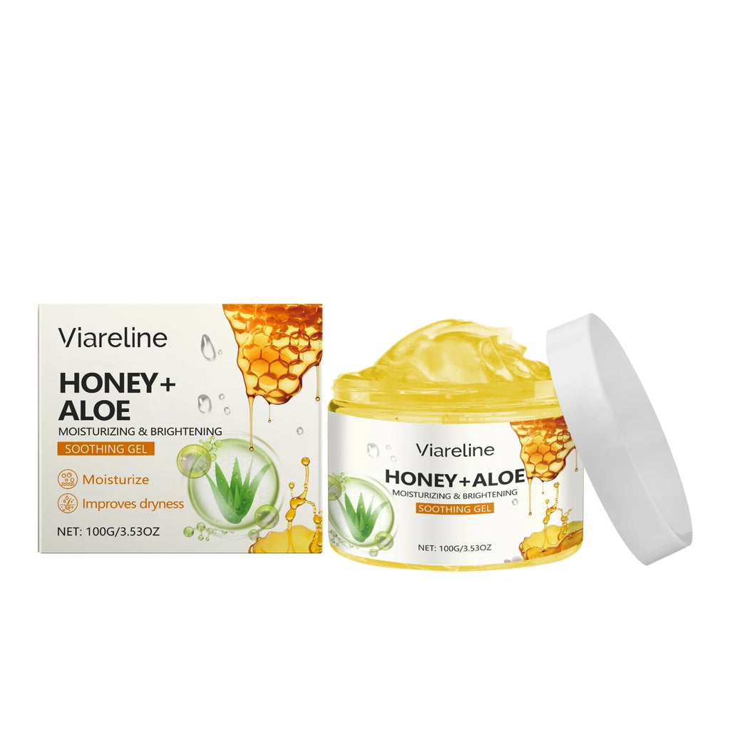 Viareline Honey Aloe Vera Face Gel Repair Sunburn Skin Moisturizing Relief Redness Reduce Dryness Oil Control Soothing Skin Gel Oasis Select 100g United States