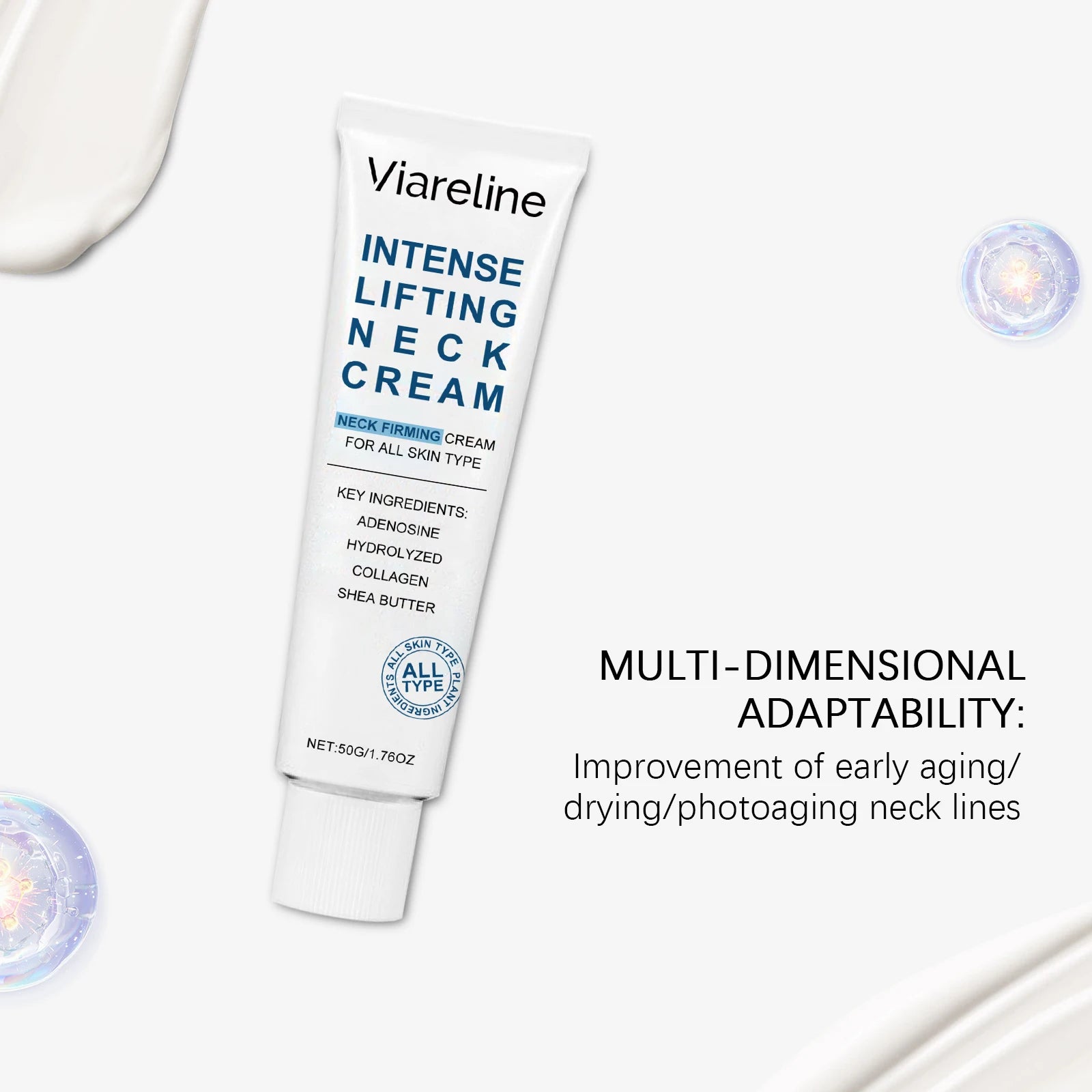 50G Neck Care Cream Gentle Moisturizing Lifting Improve Skin Texture Boosts Elasticity Tightening Neck Lotion for All Skin Types Oasis Select