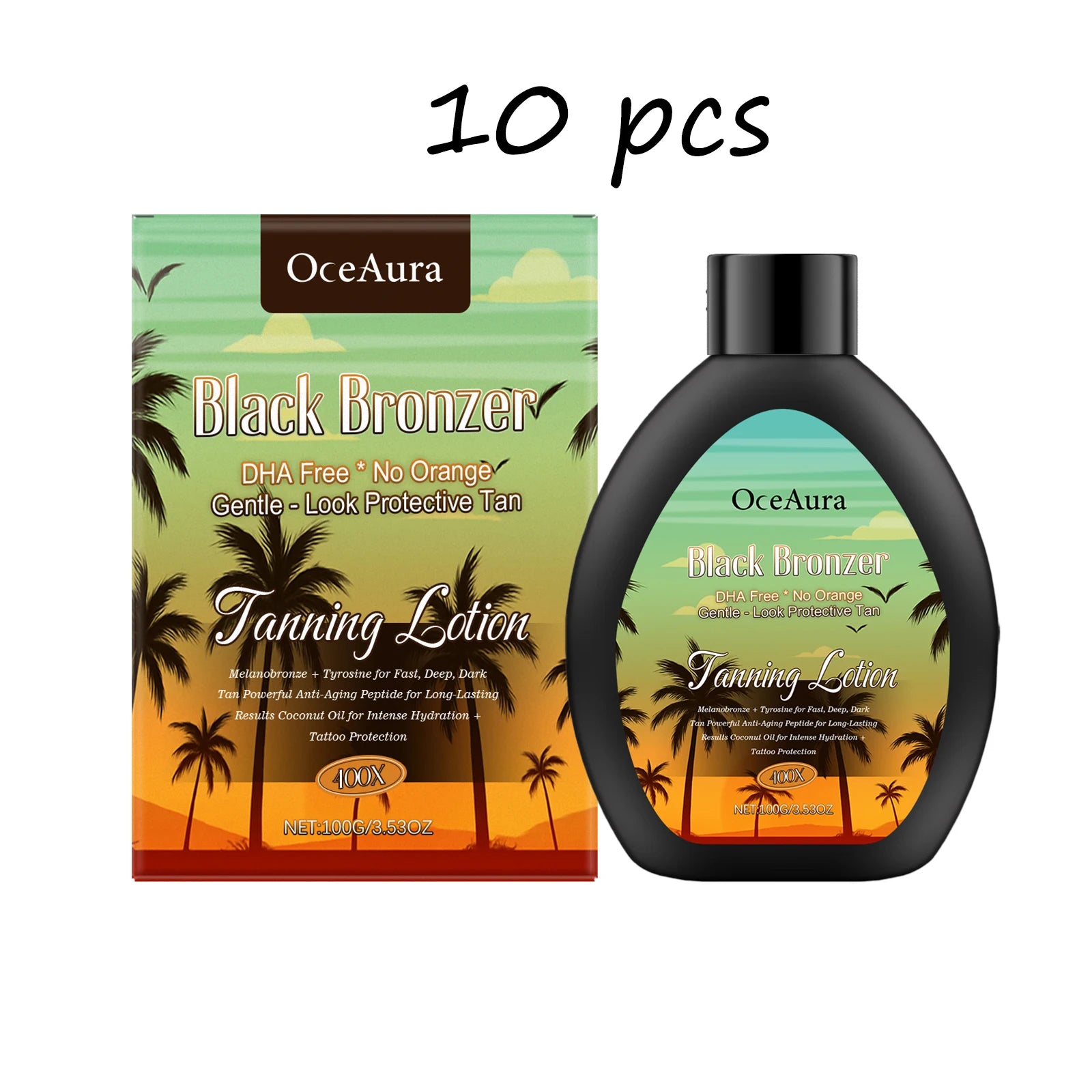 Oceaura Coconut Tanning Lotion Summer Beach Natural Tanning Bronzer Wheated Skin Lasting Effect Moisturizing Anti-aging Tanning Oasis Select buy 4 free 6 United States