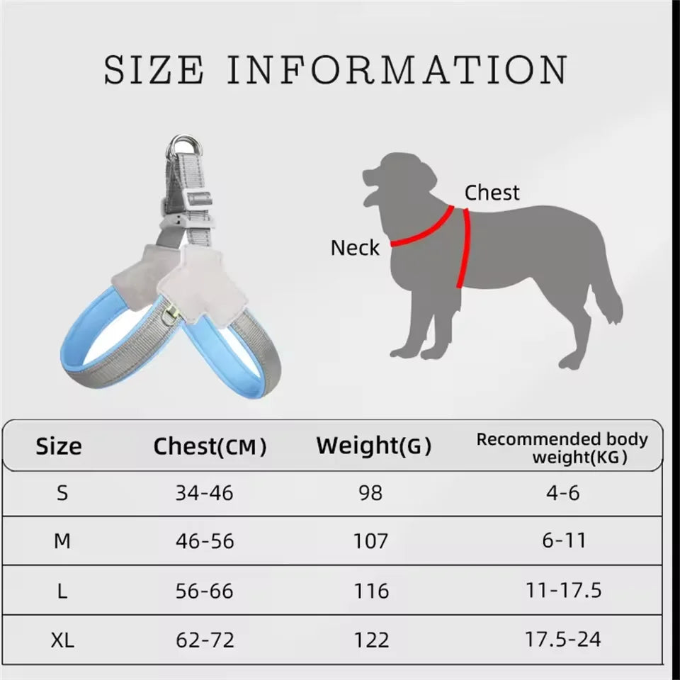 Dog vest leash pet chest harness leash suitable for small and medium-sized Shiba Inus Corgis Bichon Frises and Teddy dogs. Oasis Select