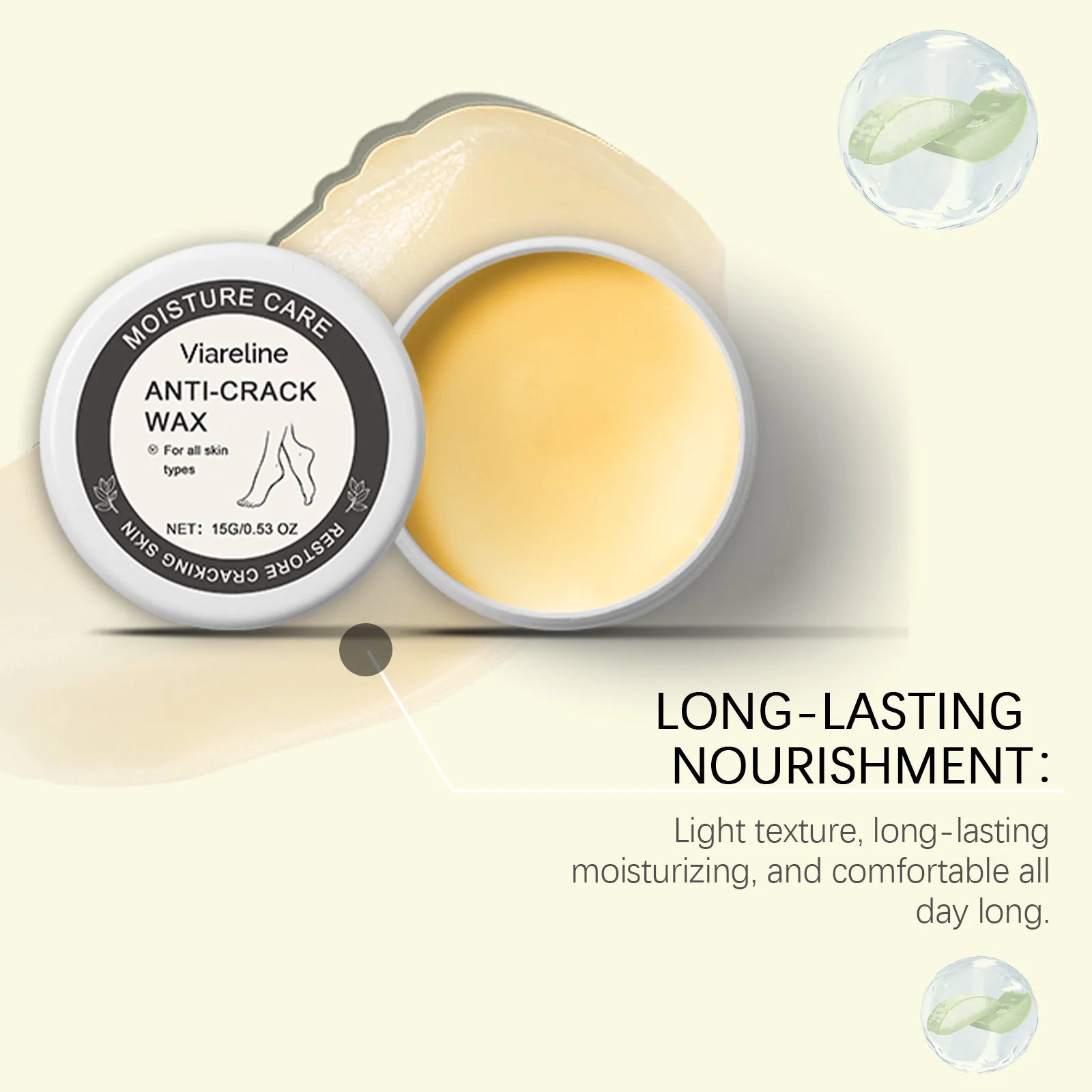 Viareline Foot Care Cream Remove Dead Skin Reduce Dryness Nourishing Strengthen Skin Barrier Anti-crack Soothing Foot Care Cream Oasis Select