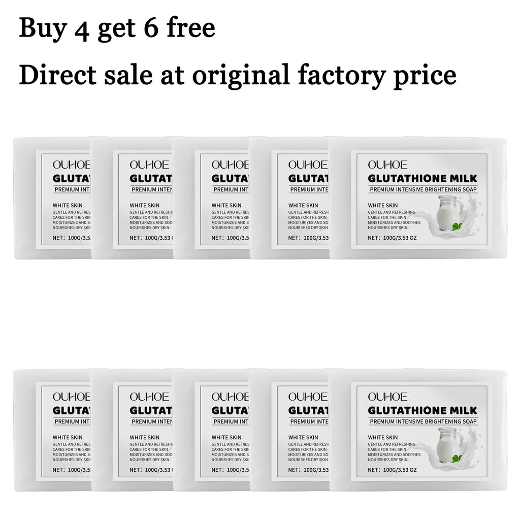 100G Glutahione Milk Body Soap Gentle Cleaning Pores Moisturizing Reduce Dryness Non-tight Enhance Smoothness Body Bathing Soap Oasis Select 10 pcs United States