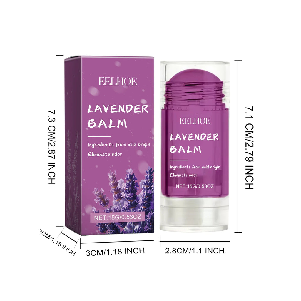 15G Lavender Body Balm Portable Moisturizing Skin Lasting Fresh Floral Fragrance Eliminate Bad Odor Body Deodorant Cream Stick Oasis Select