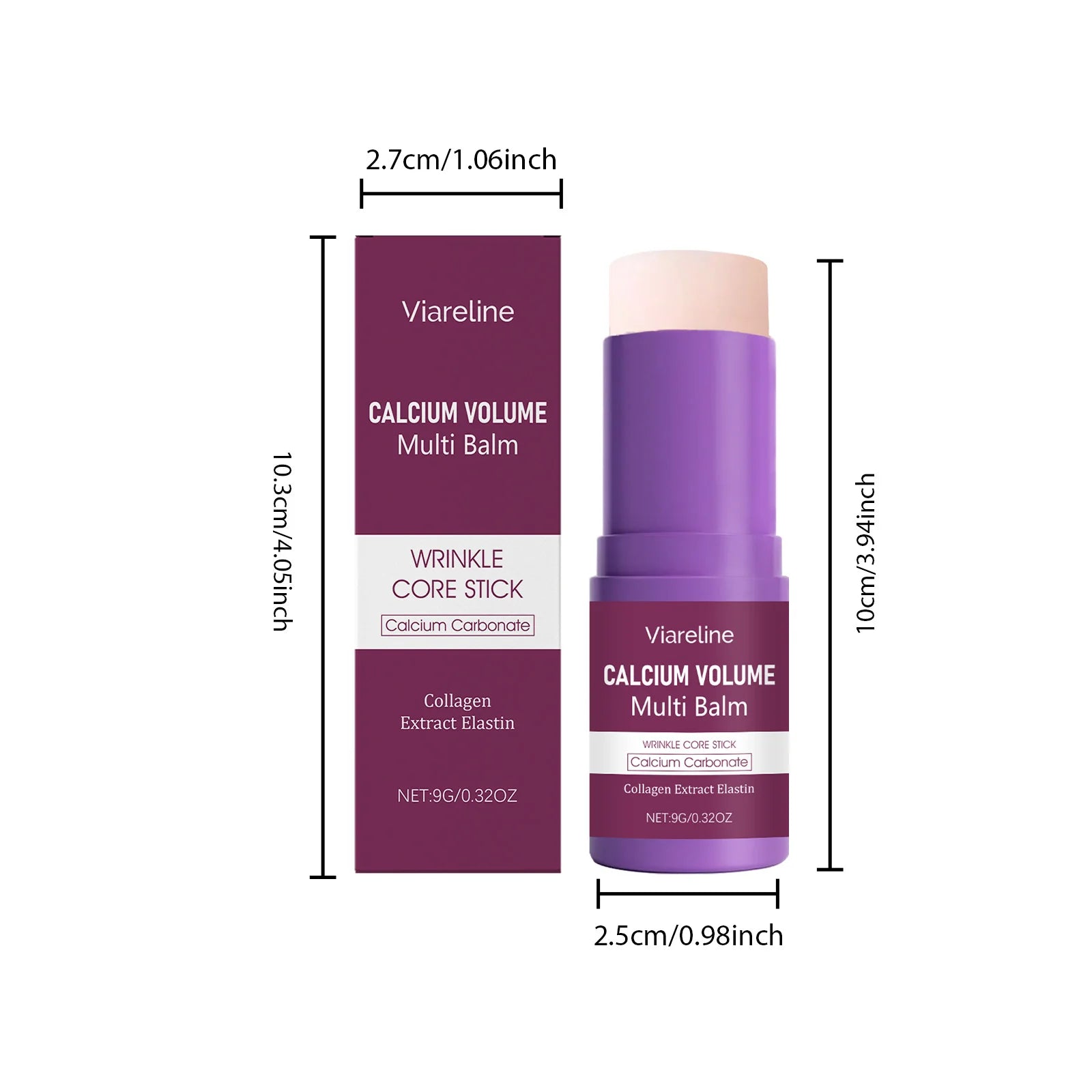 9g Calcium Volume Face Balm Gentle Moisturizing Non-greasy Smoothing Anti-aging Firming Collagen Face Cream Stick for Neck Faces Oasis Select