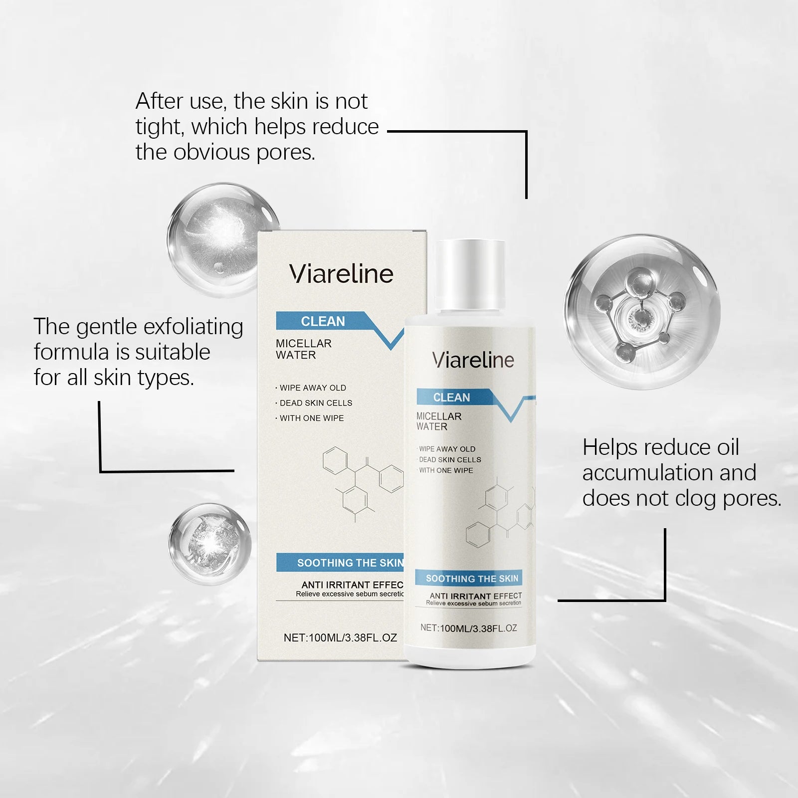 Makeup Remove Water Gentle Cleaning Pore Dirts Moisturizing Skin Remove Dead Skin Improve Skin Texture Makeup Remove Water Oasis Select