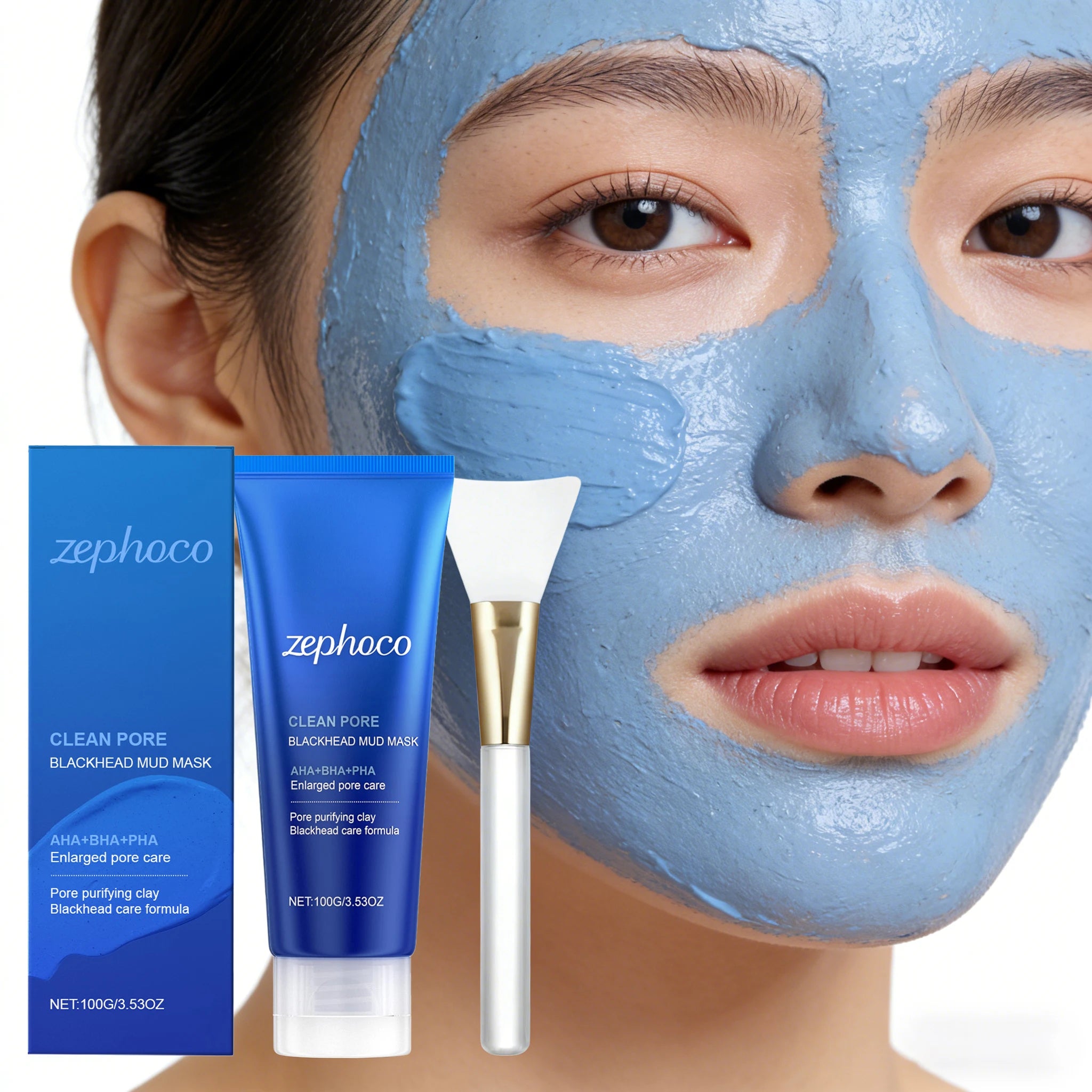100g Face Blackhead Removal Clay Mask Gentle Cleaning Pores Oil Control Moisturizing Non-drying Refreshing Smooth Pore Purifying Oasis Select