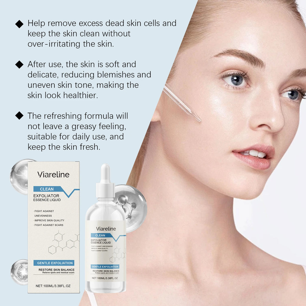 Viareline Exfoliating Face Serum Improve Smoothness Glowing Skin Tone Remove Dead Skin Enhance Skin Texture Soothing Face Serum Oasis Select