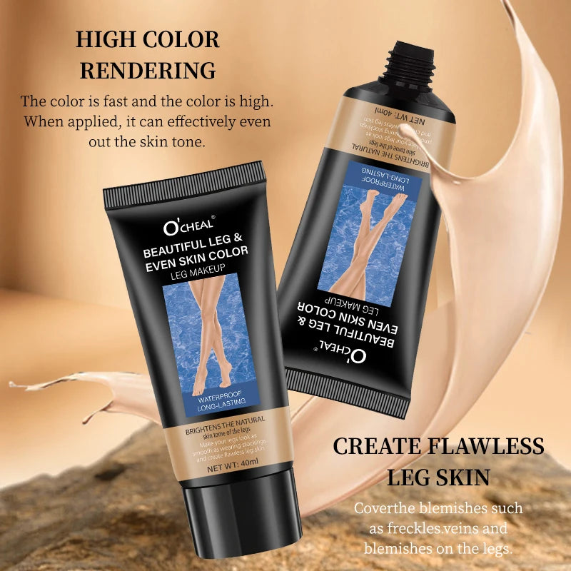 OCHEAL Beauty Leg Cream Moisturizing Liquid Foundation With Squalane Shine Nourishing Body Massage Leg Makeup Care Cream Women Oasis Select