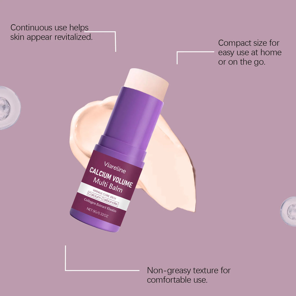 9g Calcium Volume Face Balm Gentle Moisturizing Non-greasy Smoothing Anti-aging Firming Collagen Face Cream Stick for Neck Faces Oasis Select