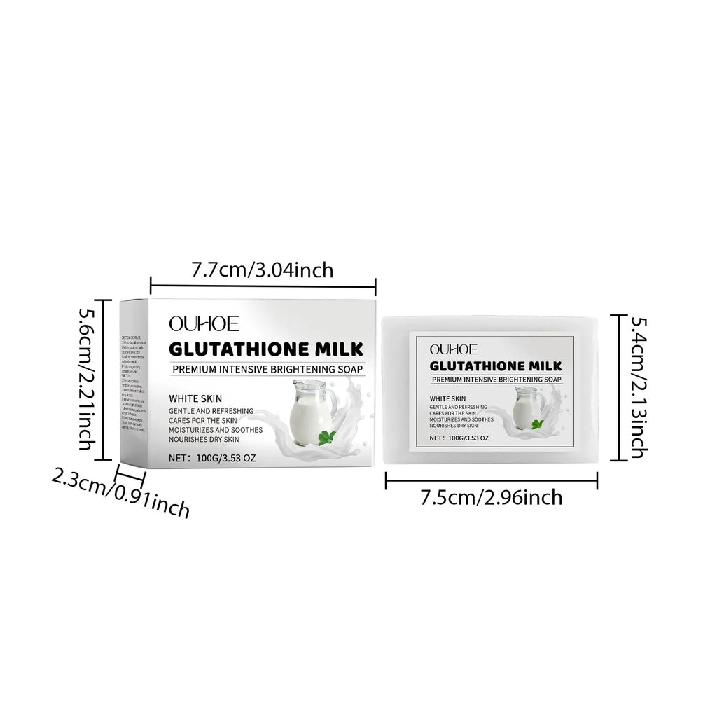 100G Glutahione Milk Body Soap Gentle Cleaning Pores Moisturizing Reduce Dryness Non-tight Enhance Smoothness Body Bathing Soap Oasis Select