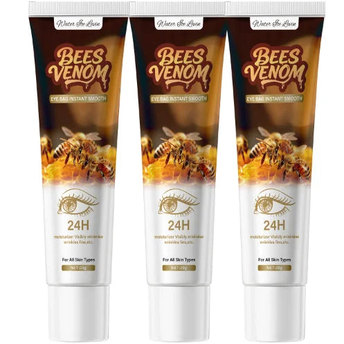 Firming Bee Venom Eye Cream for Under Eye Bags & Dark Circles,Moisturizer with Hyaluronic Acid & Collagen, All Skin Types Oasis Select Brown 20g