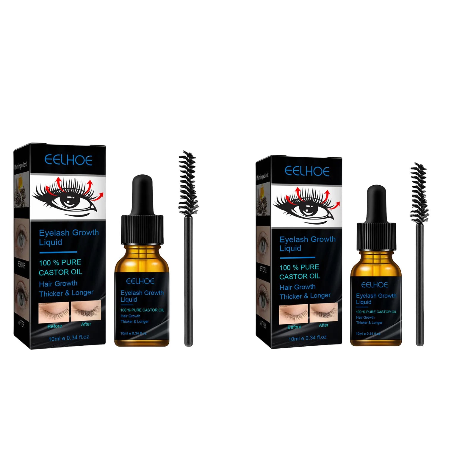 Castor Oil Eyelash Growth Serum for Men Women Thicker Eyelashes Nourishing Hair Follicles Natural Strengthen Lash Growth Serum Oasis Select 20 ML