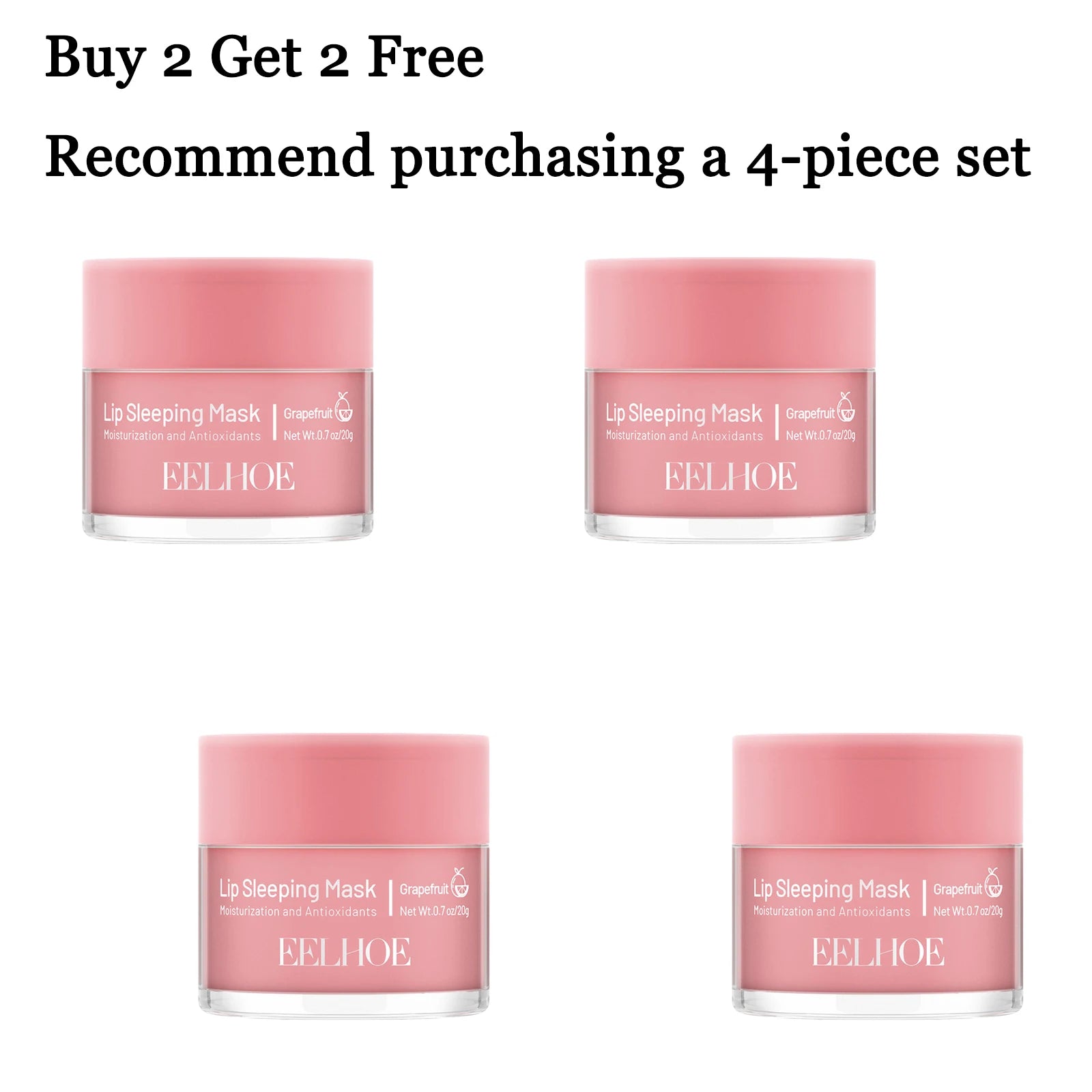 20G Grapefruit Lip Sleeping Mask Moisturizing Remove Dead Skin Enhance Elasticity Smoothing Improve Gloss Plumping Nourishing Lip Mask Oasis Select 4 pcs United States
