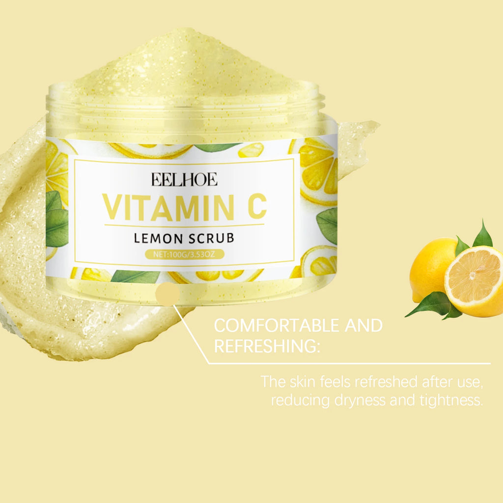 100G Vitamin C Body Scrub Gentle Cleaning Pore Improve Smoothness Nourishing Non-tight Glowing Softening Body Scrub Cream Oasis Select