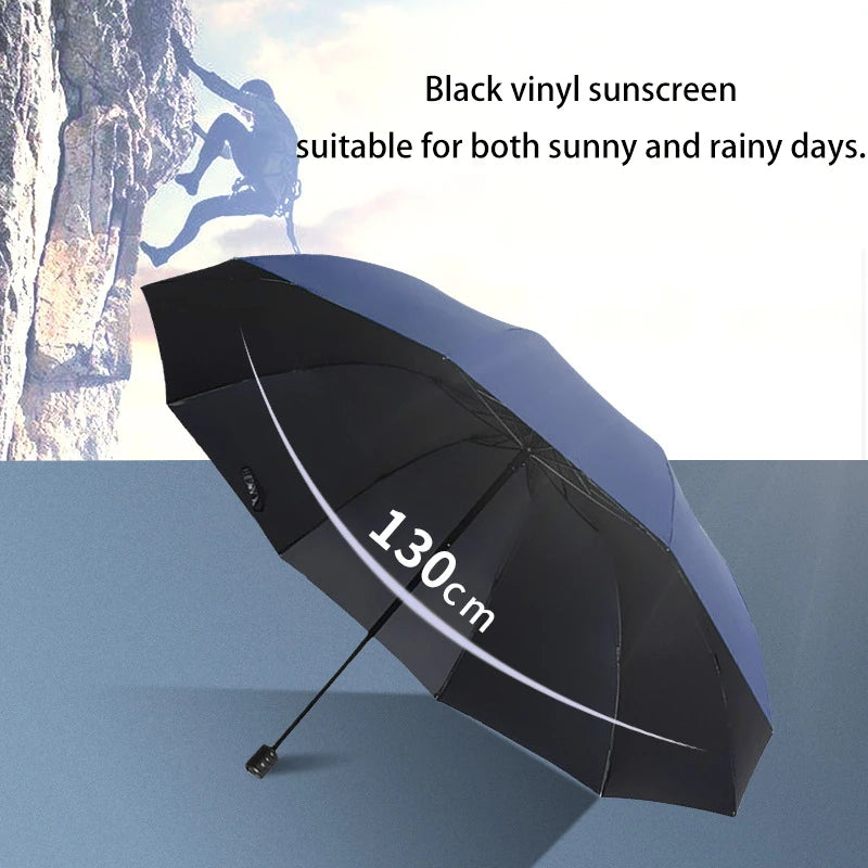 130cm extra-large folding umbrella suitable for both sunny and rainy days and is windproof, waterproof comprehensive protection. Oasis Select