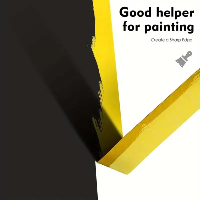 2pcs 13mm Yellow Masking Tape Adhesive Tape Textured Paper Car Paint Decoration Seamless Hand Tear Without Mark For Painting Oasis Select