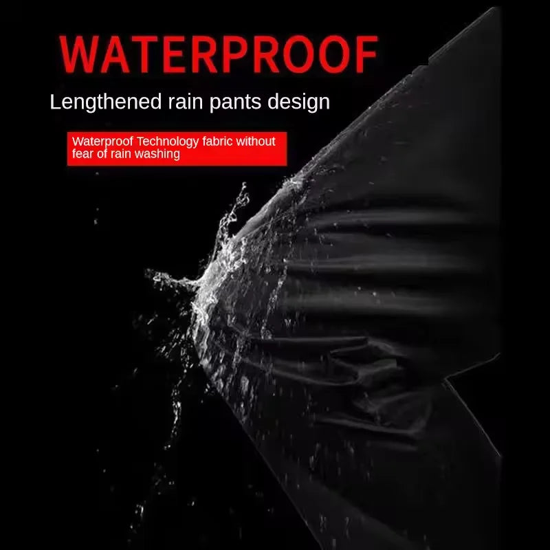 Men's Raincoat and Rain Pants Set Two-Piece Long Full-Length Rainproof Raincoat for Electric Motorcycles Delivery Rides Oasis Select