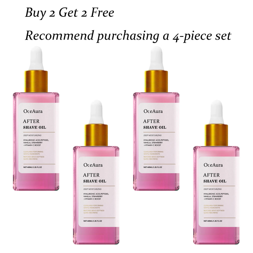40ML Strawberry After-shaving Essence Oil Deep Moisturizing Non-greasy Smoothing Relief Discomfort Skin Protection Daily Care Oasis Select 4 pcs Other United States