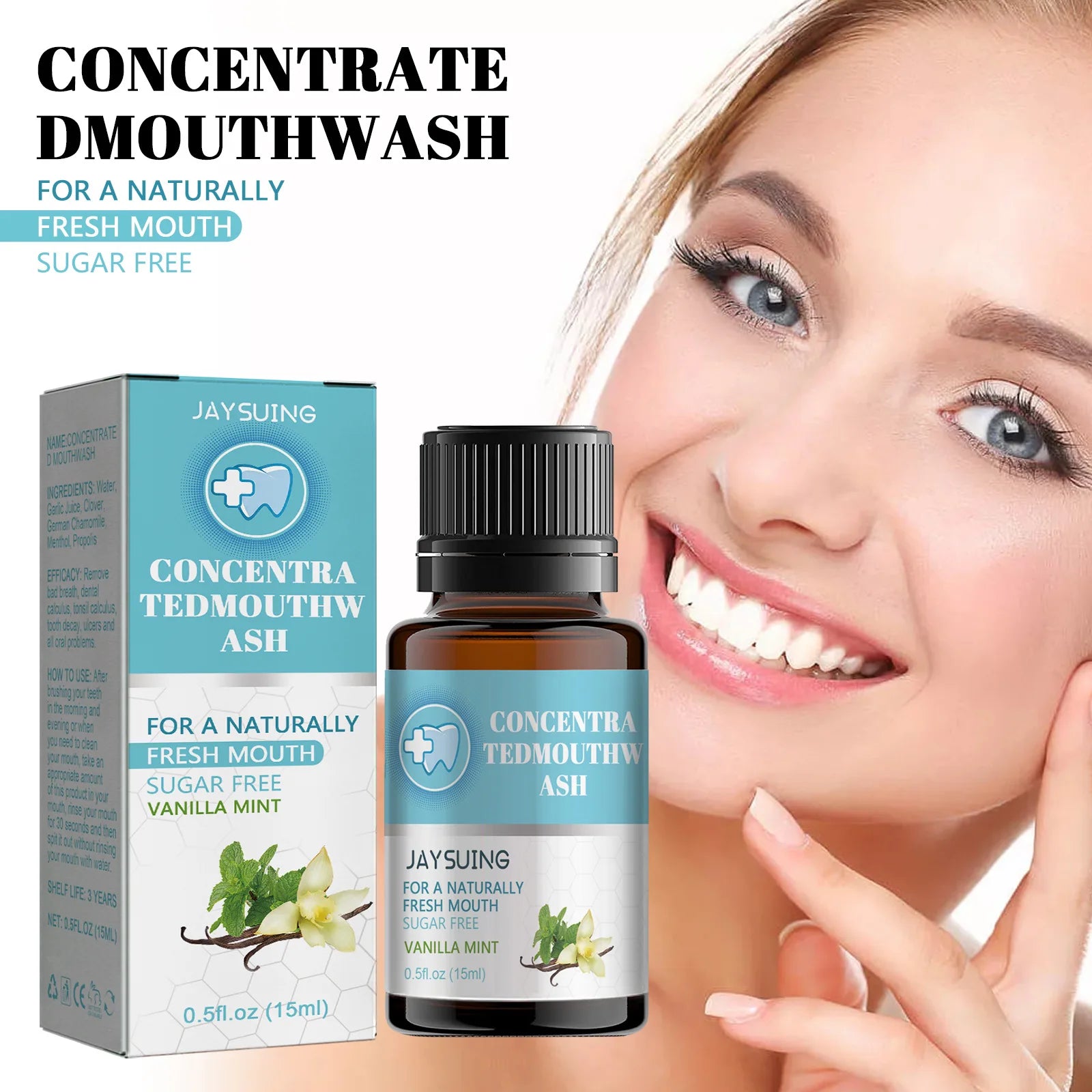 Jaysuing Alcohol-Free Whitening Mouthwash – Fresh Breath & Gums Whitening Mouthwash Oasis Select