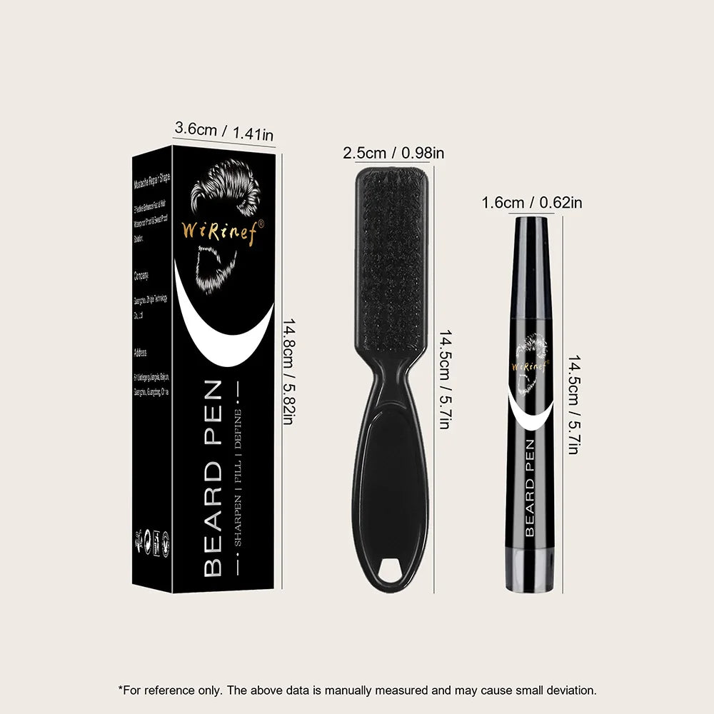 Beard Pen Filler Single Piece or Set Barber Styling Pencil Waterproof Black Hair Enhancer Brush Cosmetic Repair Tool Oasis Select