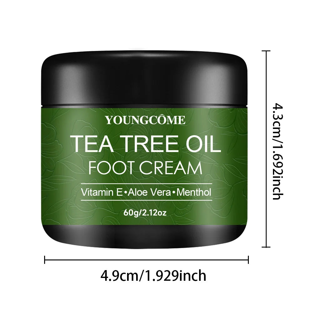 Foot moisturizer with aloe vera and tea tree oil to deeply nourish the skin, for dry and rough skin, daily hand and foot care Oasis Select 60g