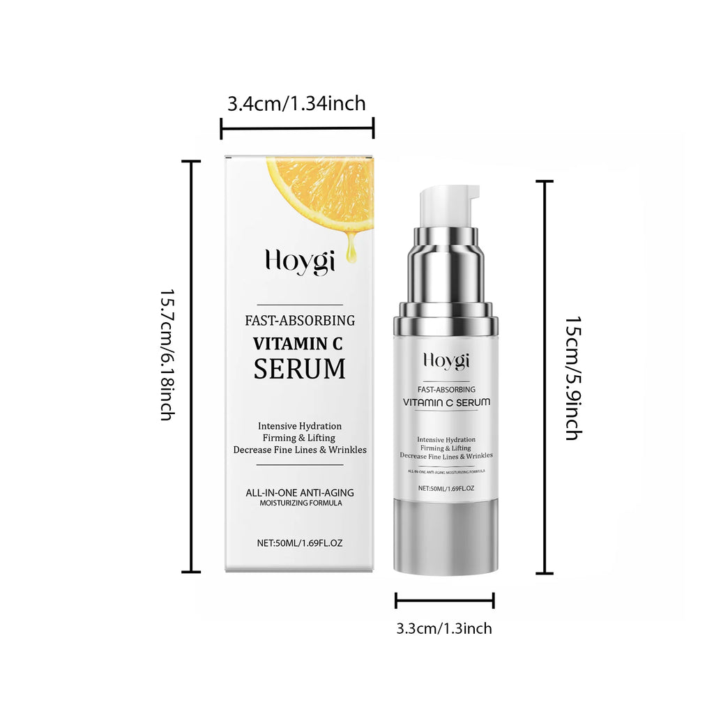 Hoygi Vitamin C Face Serum Moisturizing Reduce Fine Lines Shrink Pores Lifting Non-greasy Brightening Skin Tone Facial Serum Oasis Select