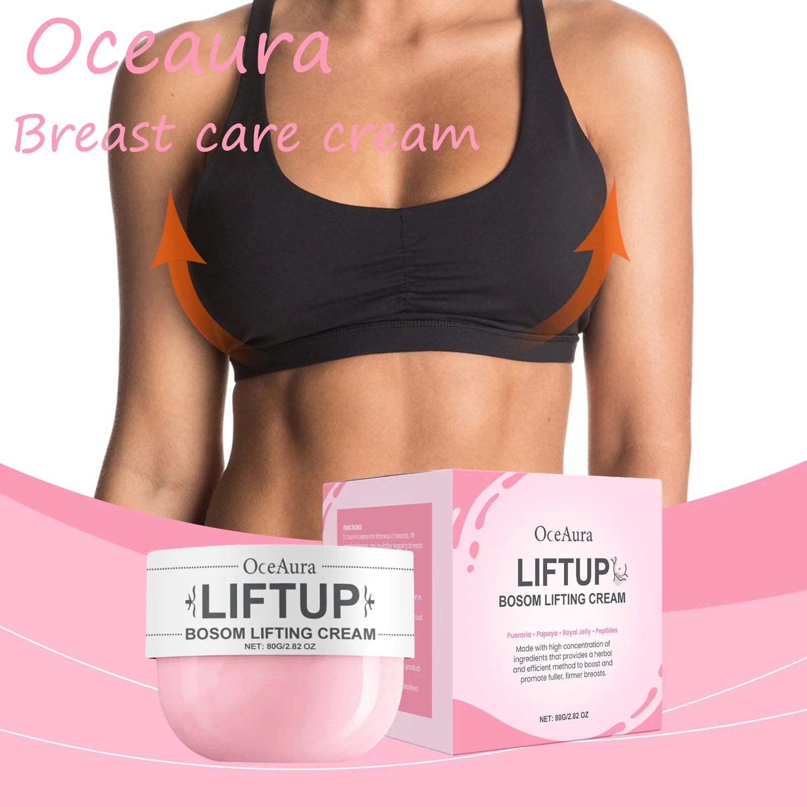 Oceaura Breast Care Cream Nourishing Firming Breast Skin Reduce Sagging Daily Massage Improve Skin Elasticity Breast Skin Cream Oasis Select