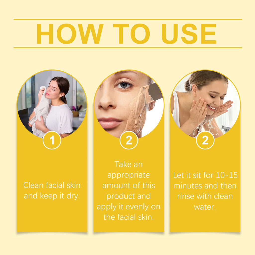 Hoygi Turmeric Facial Clay Mask Refining Pores Deep Cleaning Dull Skin Moisturizing Oil Control Oil Control Exfoliating Mud Mask Oasis Select