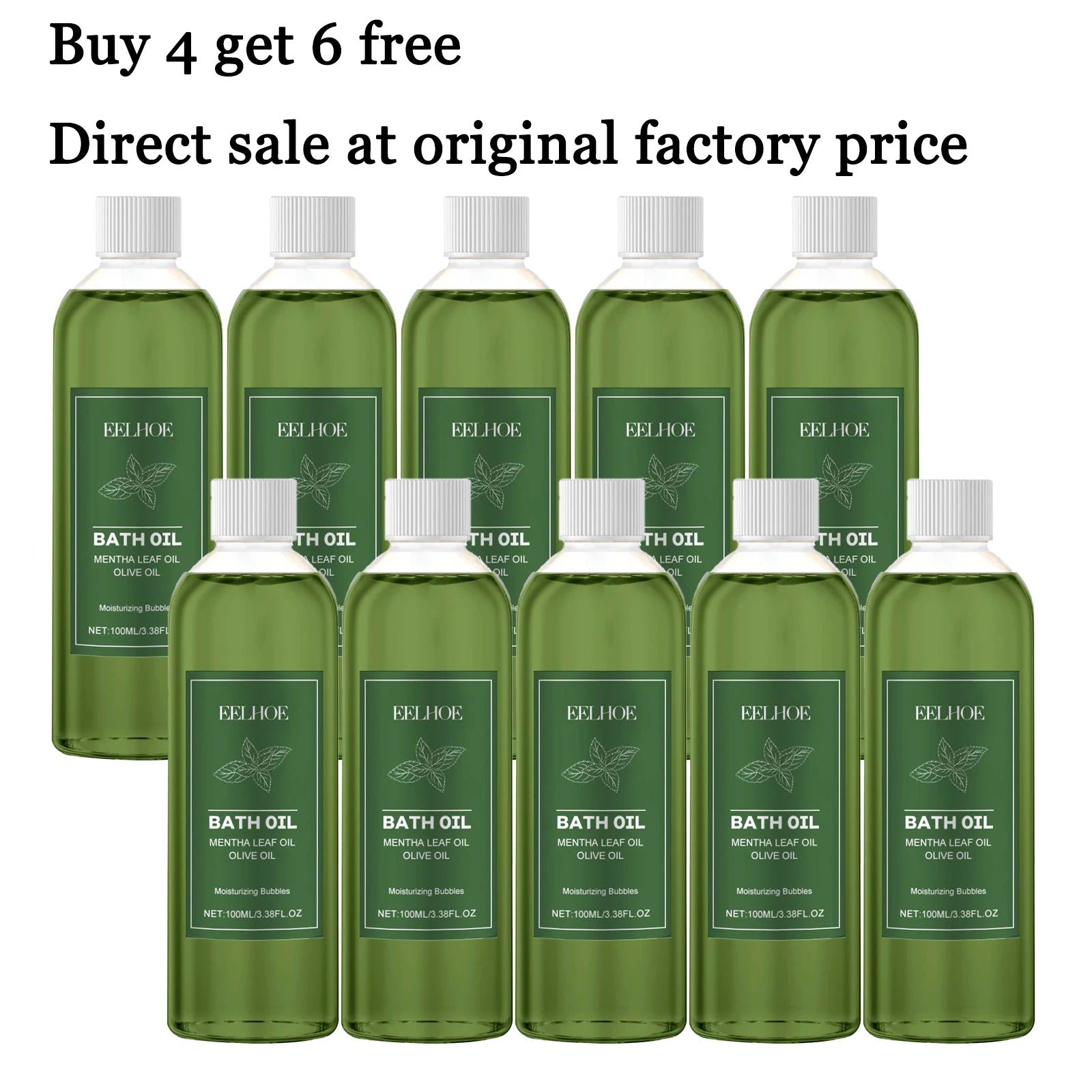 100ML Mint Body Bathing Oil Gentle Cleaning Pores Lasting Fresh Fragrance Moisturizing Reduce Dryness Softening Body Cleaner Oil Oasis Select 10 pcs Whitening United States