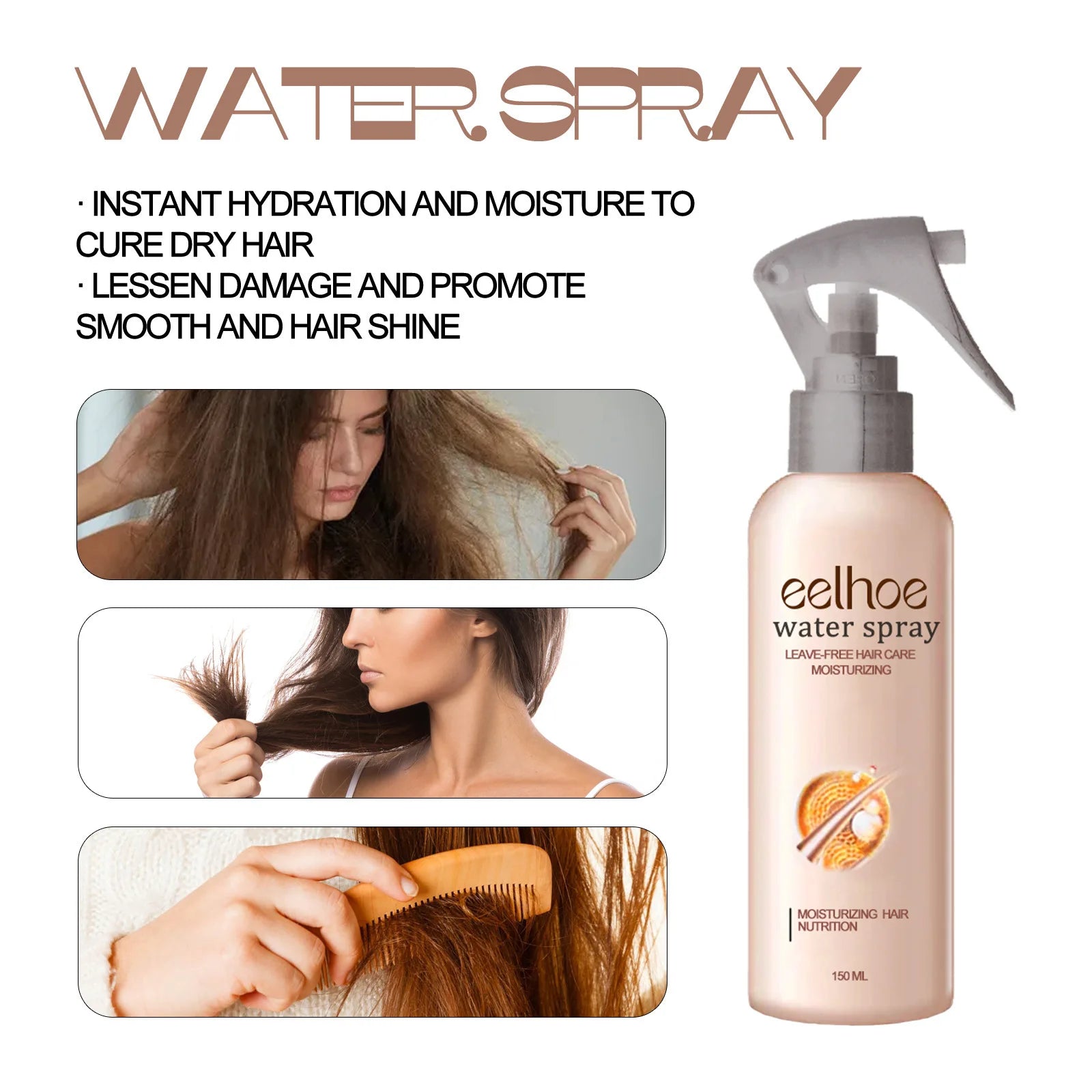 EELHOE Anti-Frizz Hair Repair Spray – Smoothing Serum 150ml Hair Repair Spray Oasis Select