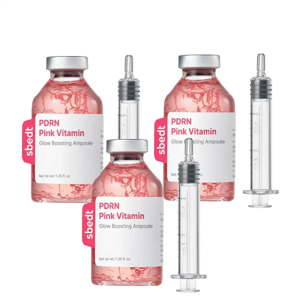 Collagen Silk Peptide Pink PDRN Brightening Essence Ampoule Set Face Serum Set Oasis Select
