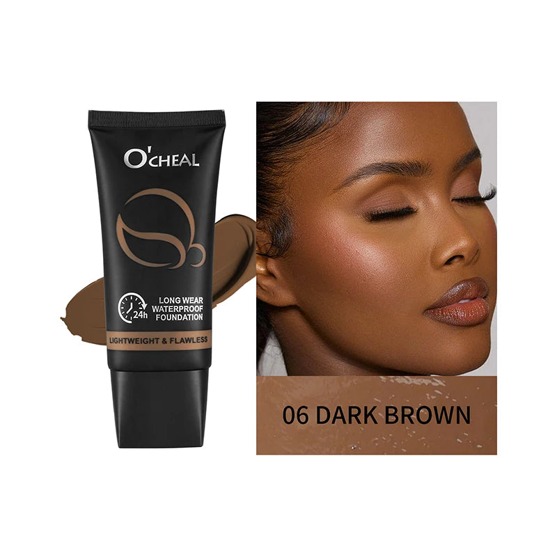 Ocheal 60g Full Coverage Foundation Cream Bronze Long Lasting Face Care Matte Sheer Liquid Concealer Contouring Makeup Cosmetics Oasis Select 06-DARK BROWN 60g