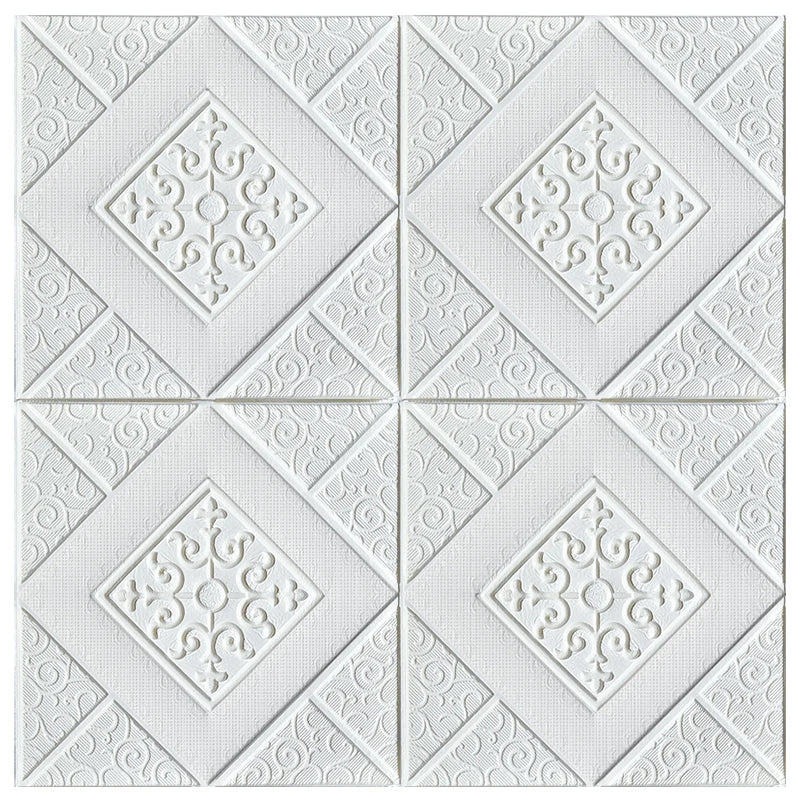 1Pcs 70*70cm Self-Adhesive Home Decor Wallpaper Brick 3D Waterproof Wall Stickers Ceiling Foam Decoration Oasis Select White 5Pcs-70cmx70cm