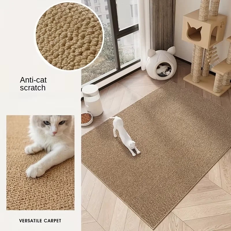 Imitation sisal cat scratching mat can be cut to size, non-slip, pineapple pattern, wear-resistant and scratching mat for cats Oasis Select camel 60cmX90cm