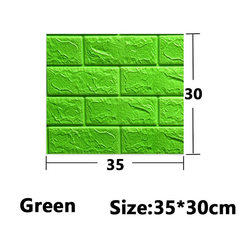 1-30Pcs 35x30cm Wallpaper Kitchen Bedroom Background Decoration Wall Panels Stickers Waterproof for Living Room 3D DIY Home Oasis Select green 5pcs 35X30cm