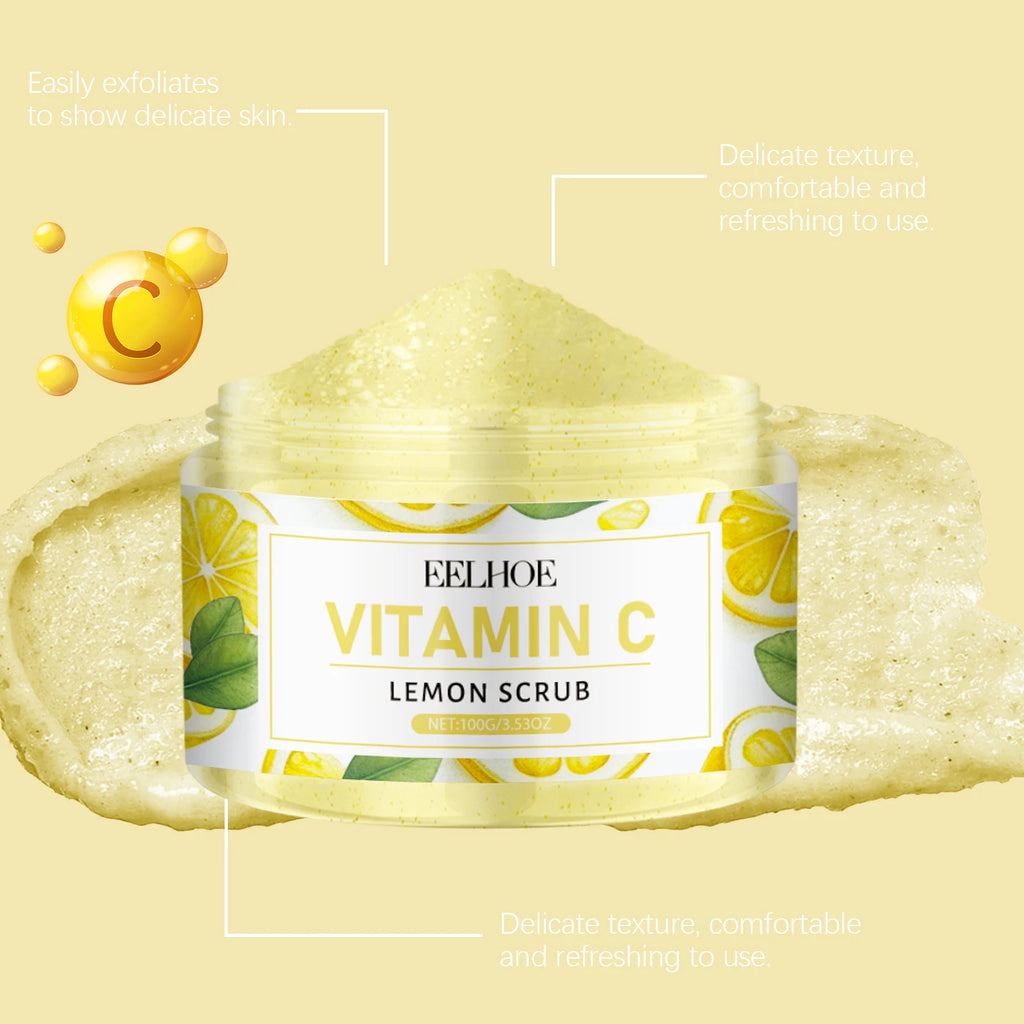 100G Vitamin C Body Scrub Gentle Cleaning Pore Improve Smoothness Nourishing Non-tight Glowing Softening Body Scrub Cream Oasis Select