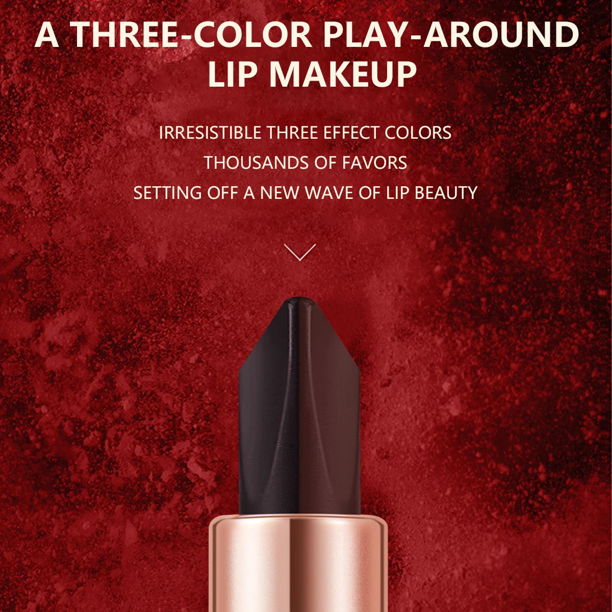 O'Cheal Tri-Color Satin Lipstick – Waterproof Long-Lasting Tint