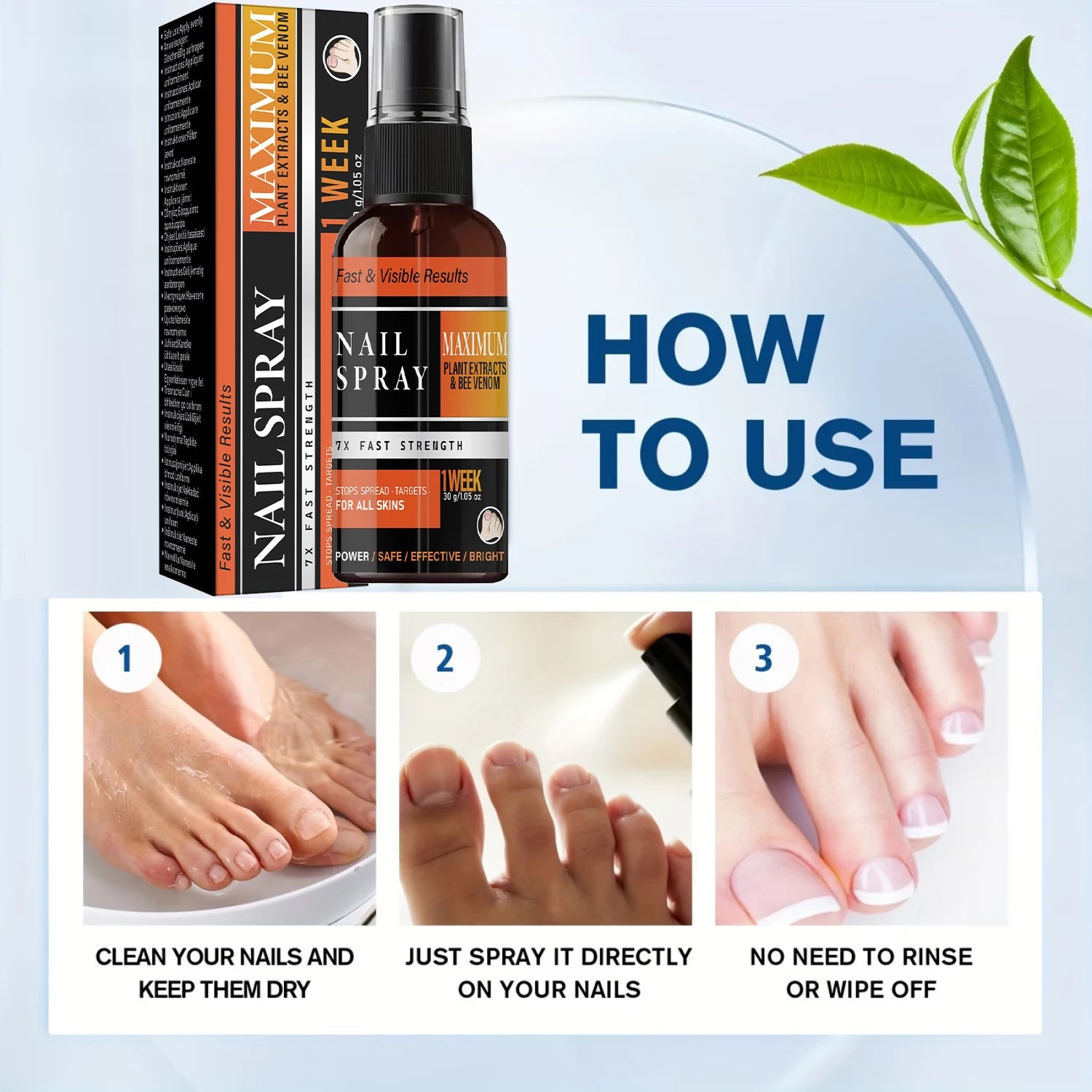 Nail Repair Spray – Bee Venom, Collagen & Hyaluronic Acid Nail Repair Spray Oasis Select