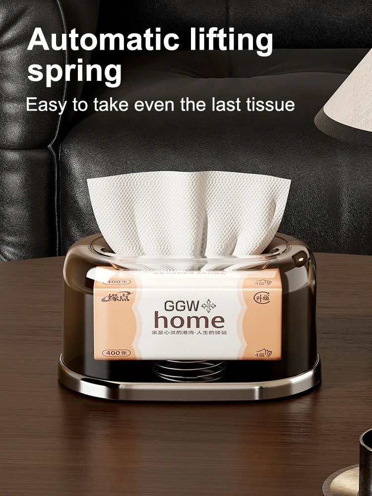 Wood-grain design plastic tissue box, a desktop tissue holder—perfect as a home decor item to add a creative touch to your kitch Oasis Select
