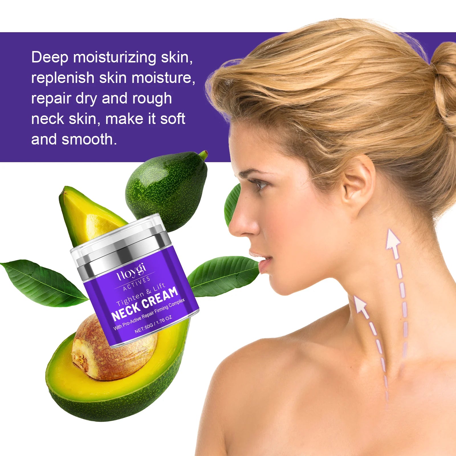 50G Neck Firming Cream Moisturizing Fade Fine Lines Enhance Skin Elasticity Repairing Dryness Glowing Tightening Neck Skin Cream Oasis Select