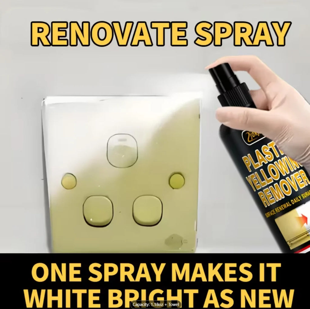 Plastic Yellowing Remover Spray AC Color Restorer. Works on air conditioners, refrigerators, car headlights. Restores shine, r Oasis Select